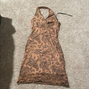 Chic Backless Paisley Dress